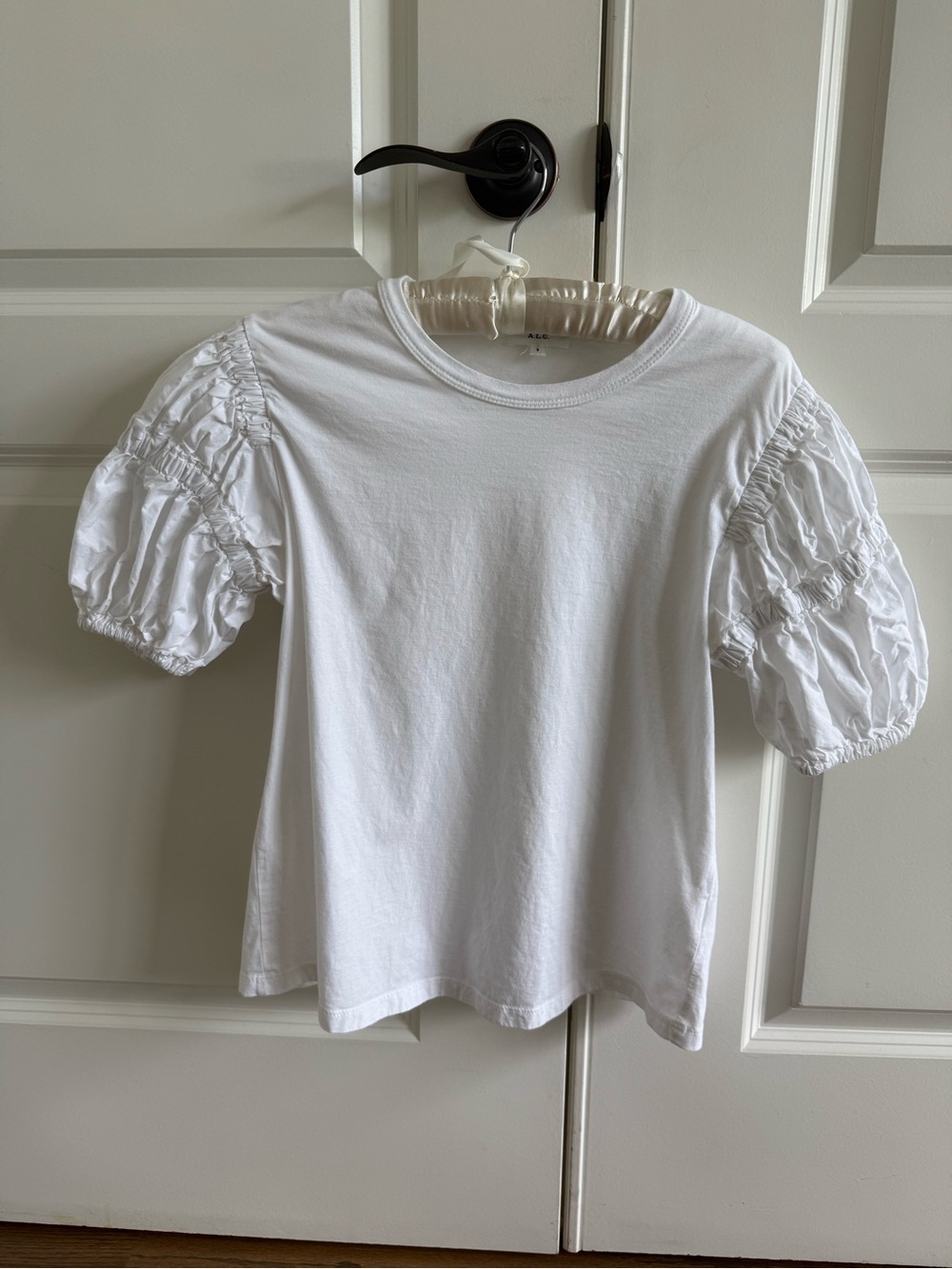 A.L.C. White Puff Sleeve Tee